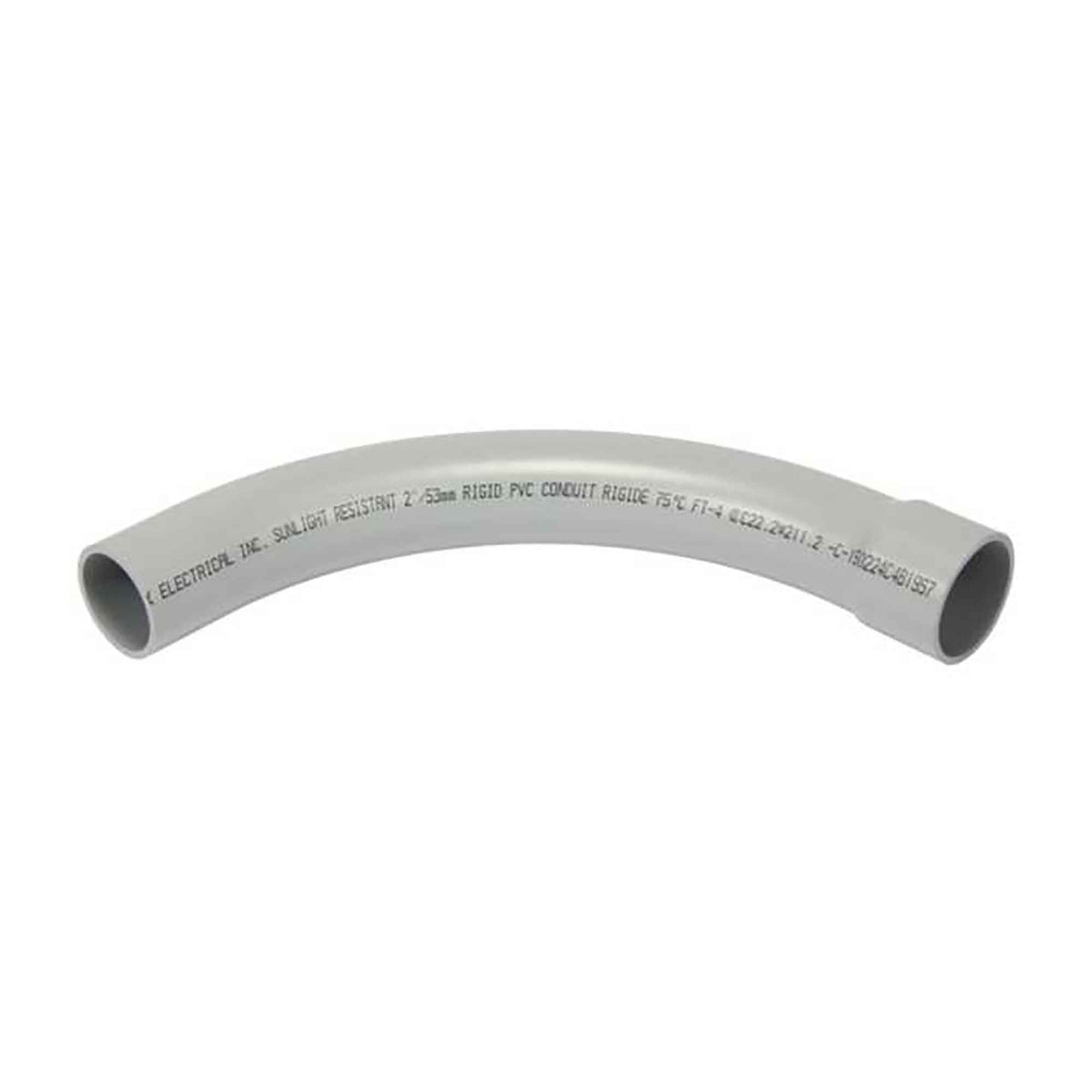 Coude en PVC de 90° avec extrémité de connexion en cloche, 2"