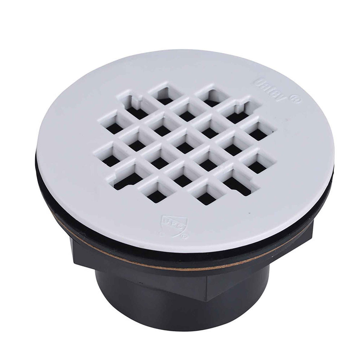 Drain de douche de la série 101 PS de 2'' en ABS à souder avec colle à solvant, crépine en plastique blanc