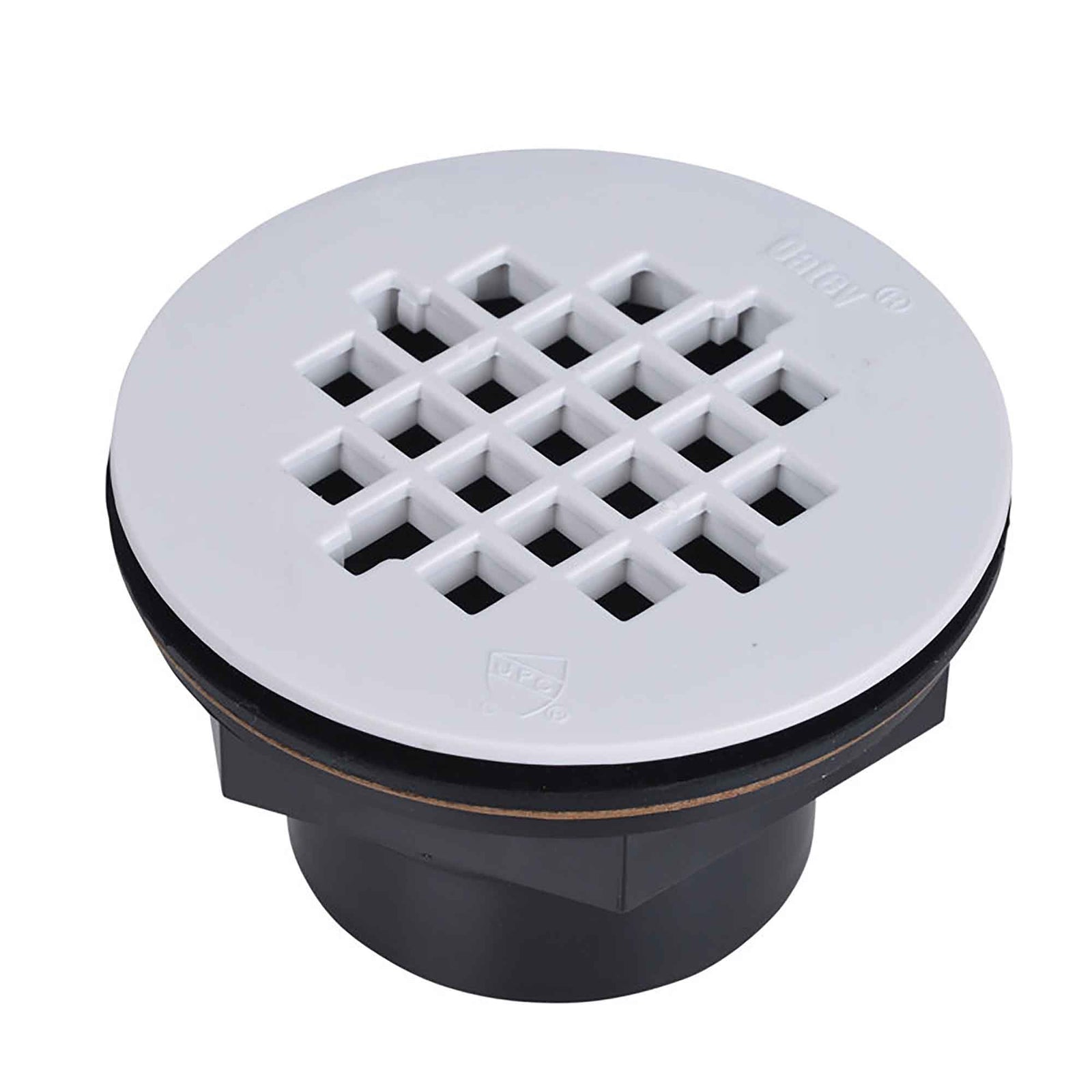 Drain de douche de la série 101 PS de 2'' en ABS à souder avec colle à solvant, crépine en plastique blanc