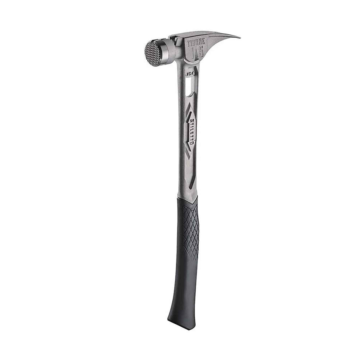Marteau de charpentier courbé avec tête en titane fraisé Tibone, 15 oz