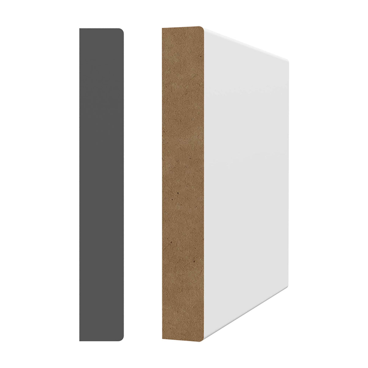 Plinthe en MDF avec apprêt blanc 1/2'' x 3-1/2'' x 8'