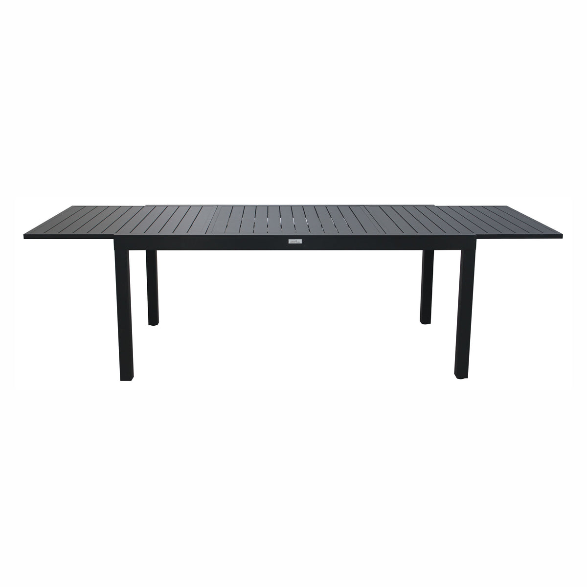 Table à manger d'extérieur Ristorante rectangulaire et extensible en aluminium, noir