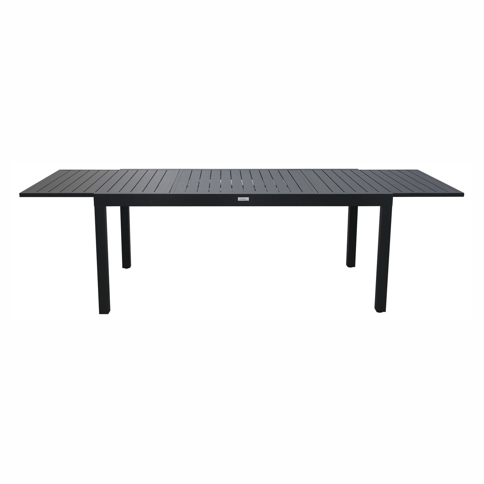 Table à manger d'extérieur Ristorante rectangulaire et extensible en aluminium, noir
