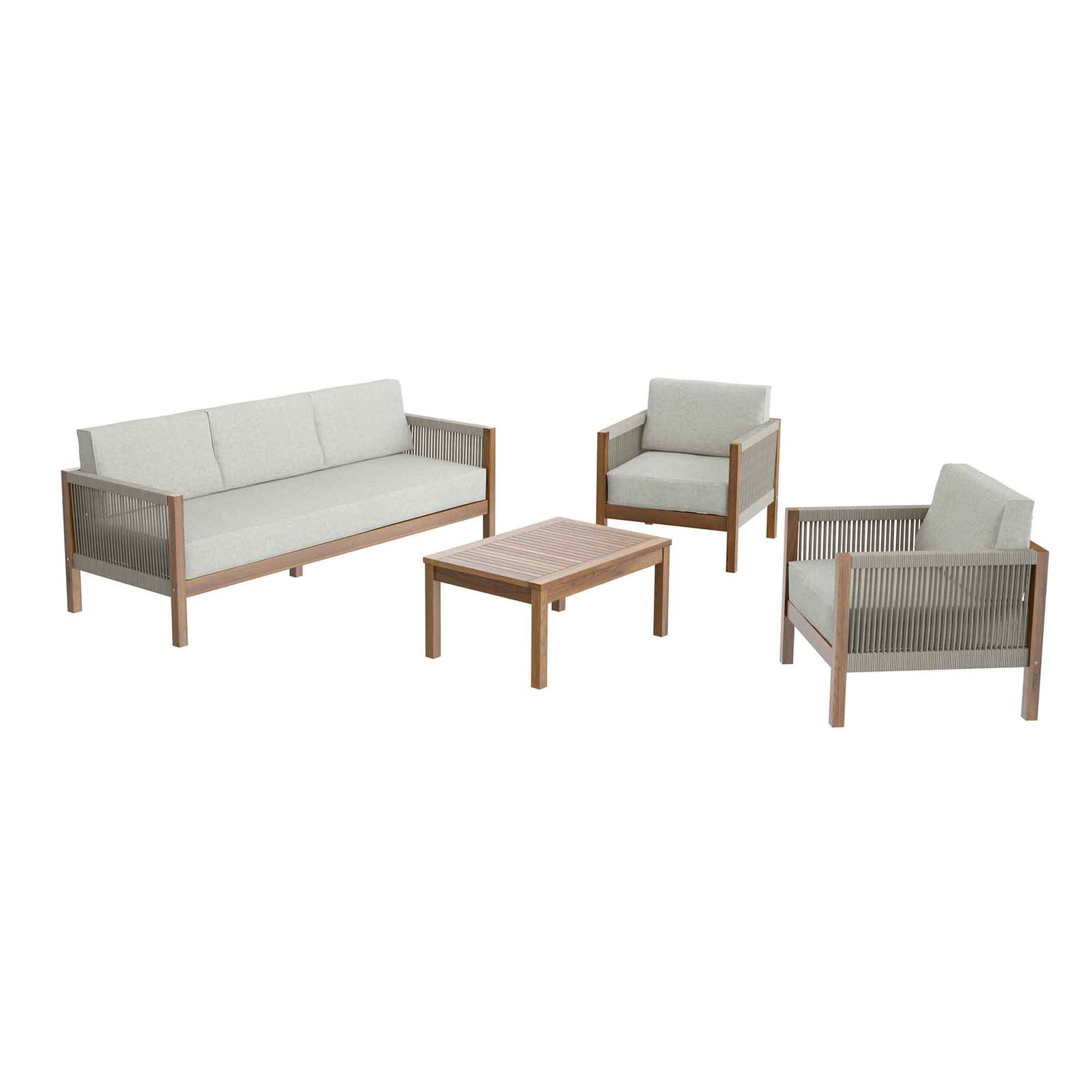Ensemble de conversation en acacia Story, 4 morceaux