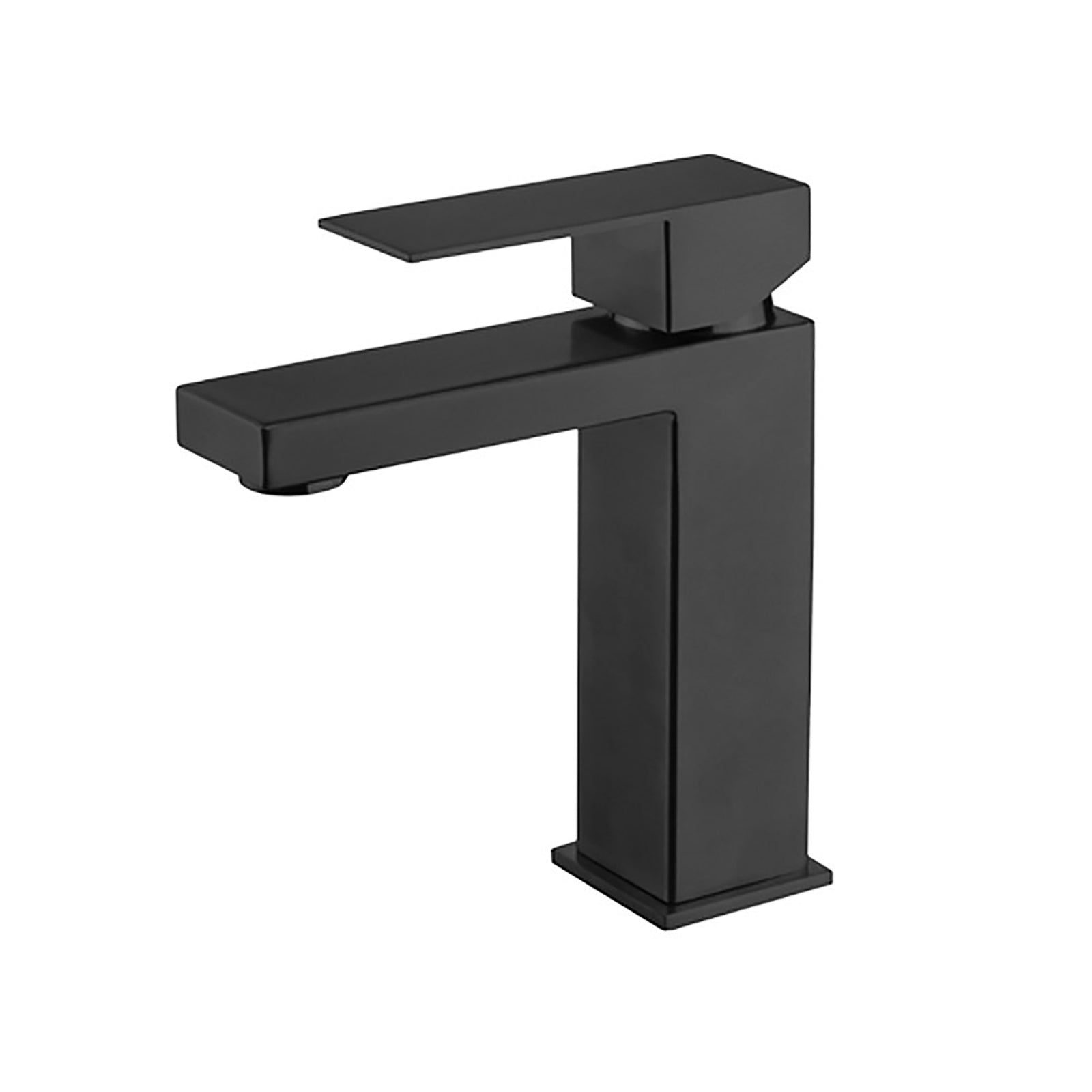 Robinet pour évier de salle de bain noir mat à poignée unique