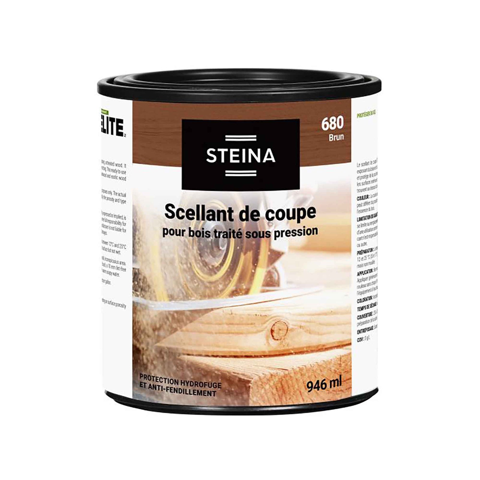 Scellant de coupe pour bois traité sous pression brun, 946 ml