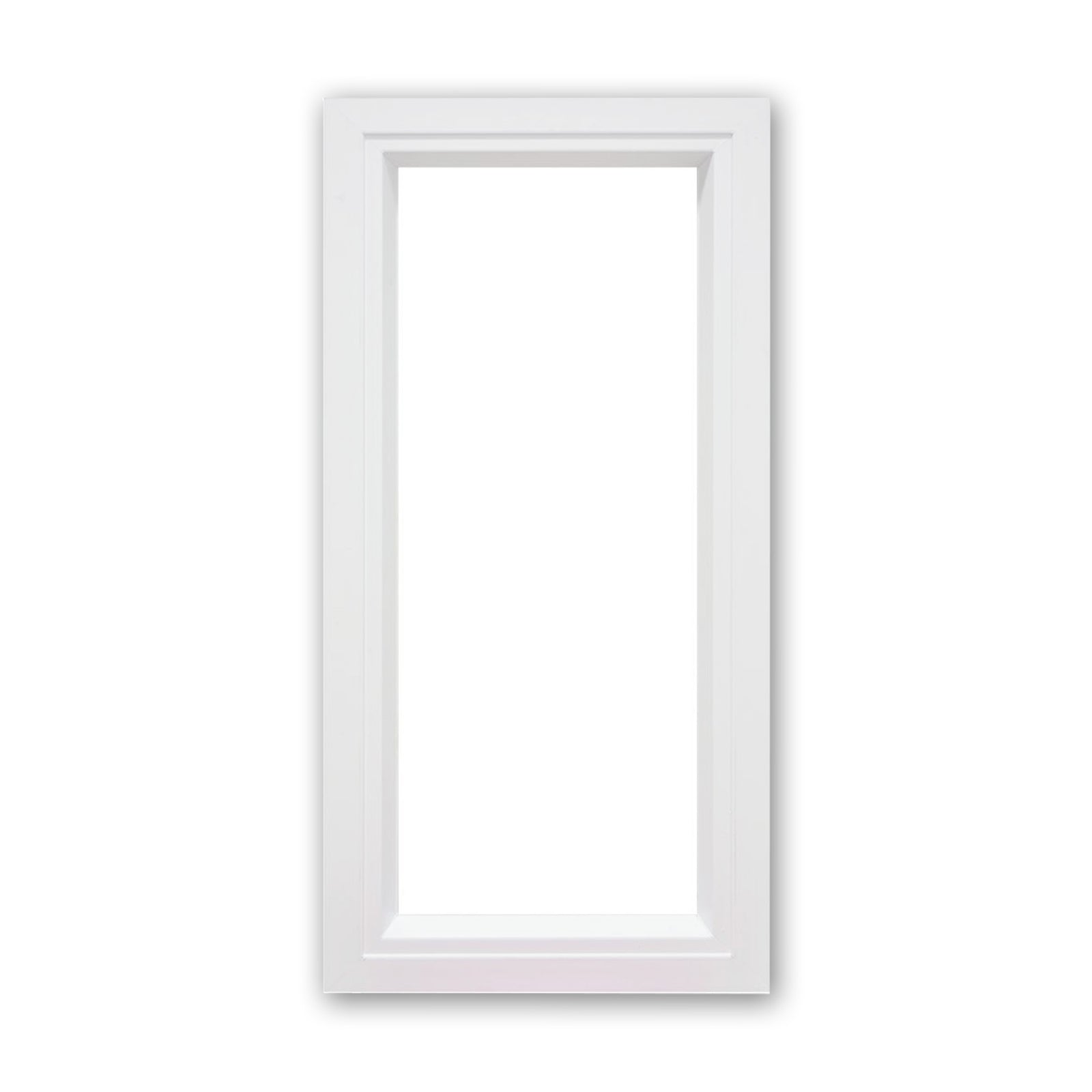 Fenêtre de cabanon fixe et blanche, 17'' x 35''