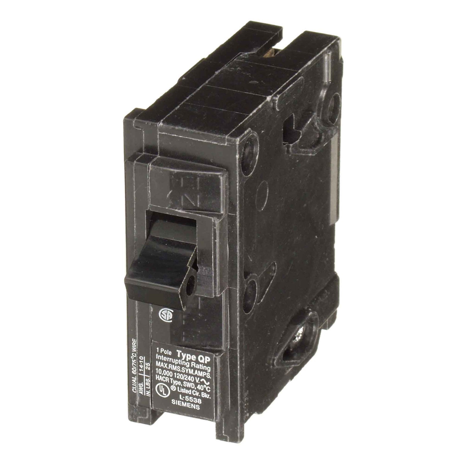 Disjoncteur unipolaire Q noir , 30 A