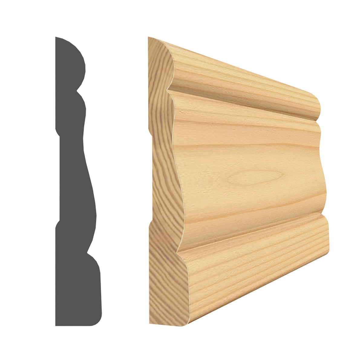 Cadrage en pin Sélect 3/8''x2-1/8''x7'